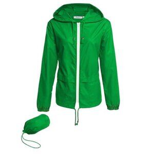 Women Waterproof Raincoat Lightweight Hooded Packable Outdoor Jacket S to 3XL